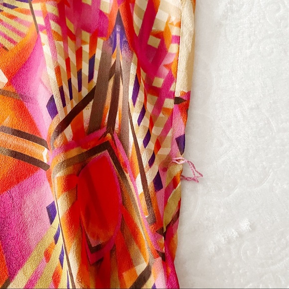 Anthropologie Floreat Sheer Tropical Silk Tunic - Picture 5 of 11